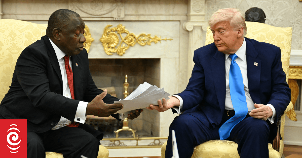Donald Trump makes 'white genocide' claims in tense meeting with South ...