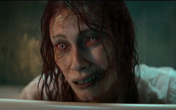 Alyssa Sutherland in the 2023 comedy-horror film Evil Dead Rise