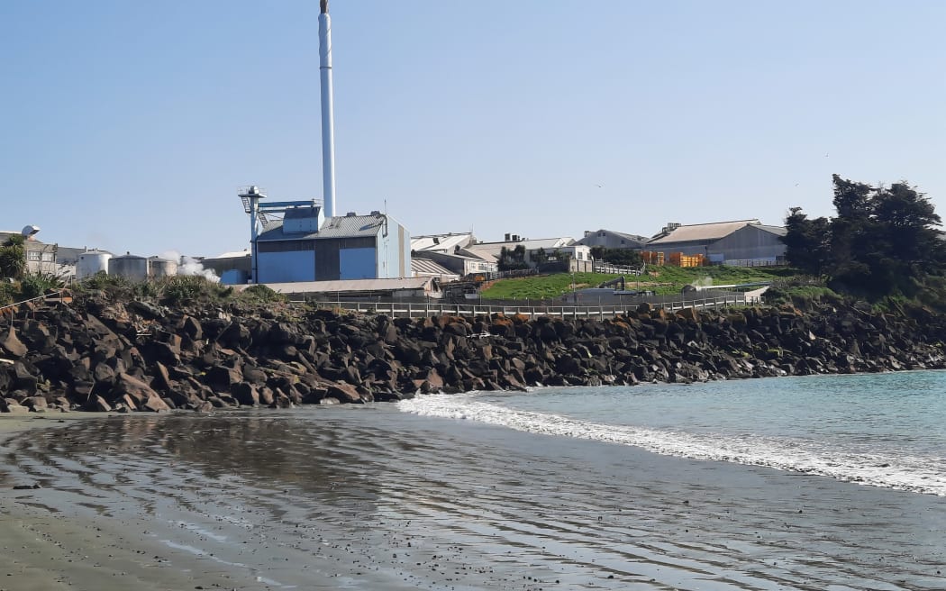 The Smithfield meatworks on the Timaru coast.