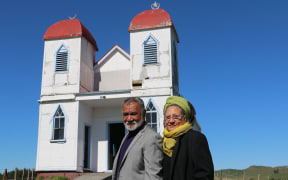 Te Awhina Arahanga and her Uncle Robbie