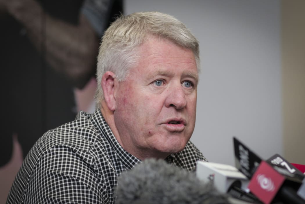 06092016 Photo: Rebekah Parsons-King. Gordon Tietjens steps down as All Blacks Sevens coach.  Pictured: Steve Tew, NZ Rugby Chief Executive.