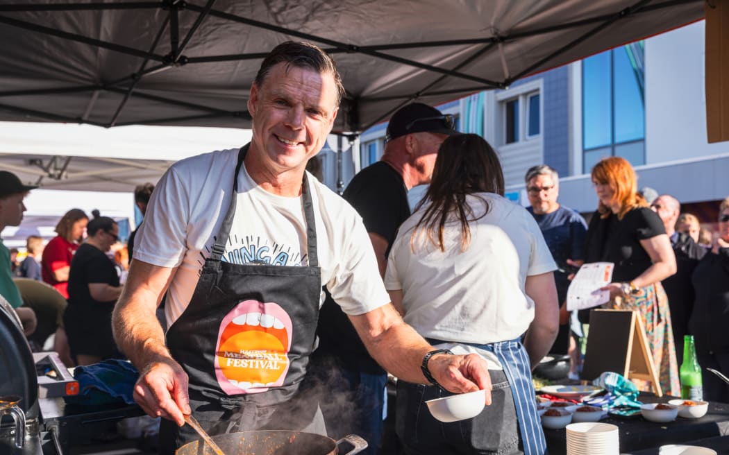 Chef Ben Bayly at the 2025 Hastings Meatball Festival.