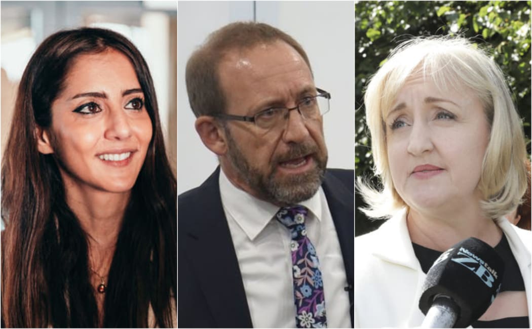 Golriz Ghahraman, Andrew Little, Amy Adams.