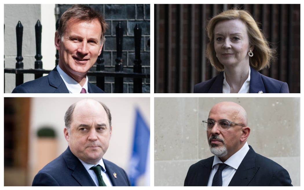 Contenders for UK Prime Minister - Jeremy Hunt, Liz Truss, Nadhim Zahawi and Ben Wallace