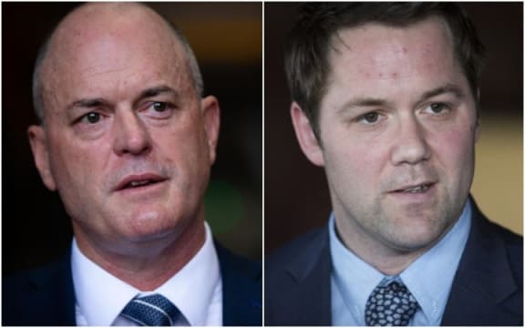 National Party leader Todd Muller and National MP Hamish Walker.