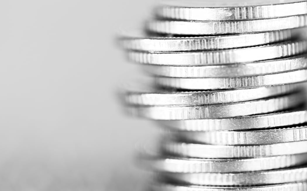 Rows of coins, used for banking and finance concept