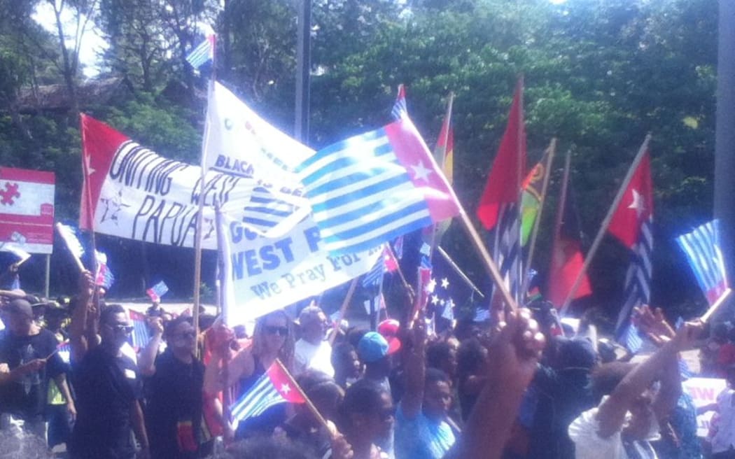 March in support of West Papua in Vanuatu's Port Vila