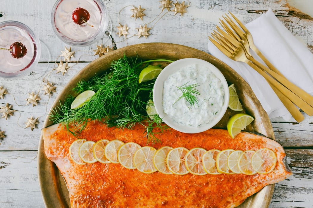 Spicy Salmon with yogurt, dill and cucumber by Lauraine Jacobs