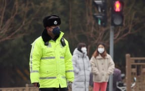 A Beijing street during the coronavirus outbreak.