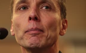Nicky Hager book launch at Unity Books. The book is called Dirty Politics.