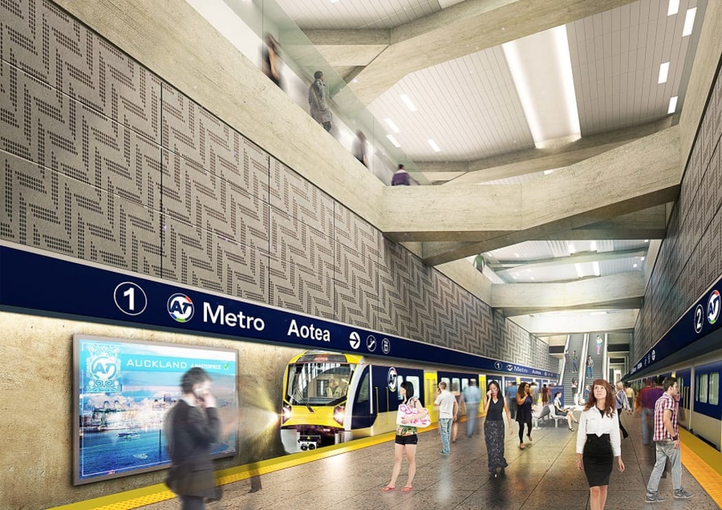 An artist's impression of the proposed mid-town Aotea Station