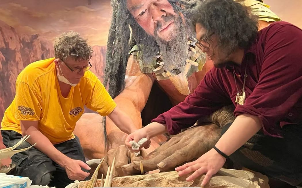 Sam Gao (right) working at the Traditional Chinese Medicine Cultural Experience Centre in China with Sir Richard Taylor.