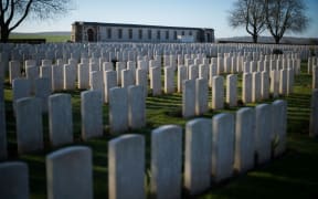 War graves at Caterpillar Valley Cemetery, near Longueval, France.