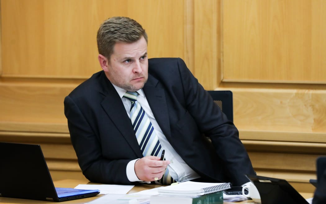 Assistant clerk James Picker clerking the Officers of Parliament Committee