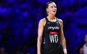 Katrina Rore in the 2019 Netball World Cup final in Liverpool.