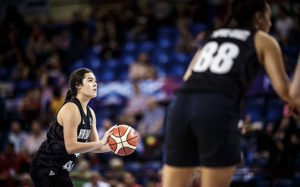 Charlisse Leger-Walker of New Zealand in action against China on 29 July 2018.
FIBA U17 Women's Basketball World Cup in Belarus.