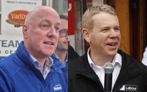 Christopher Luxon and Chris Hipkins on the election 2023 campaign trail.