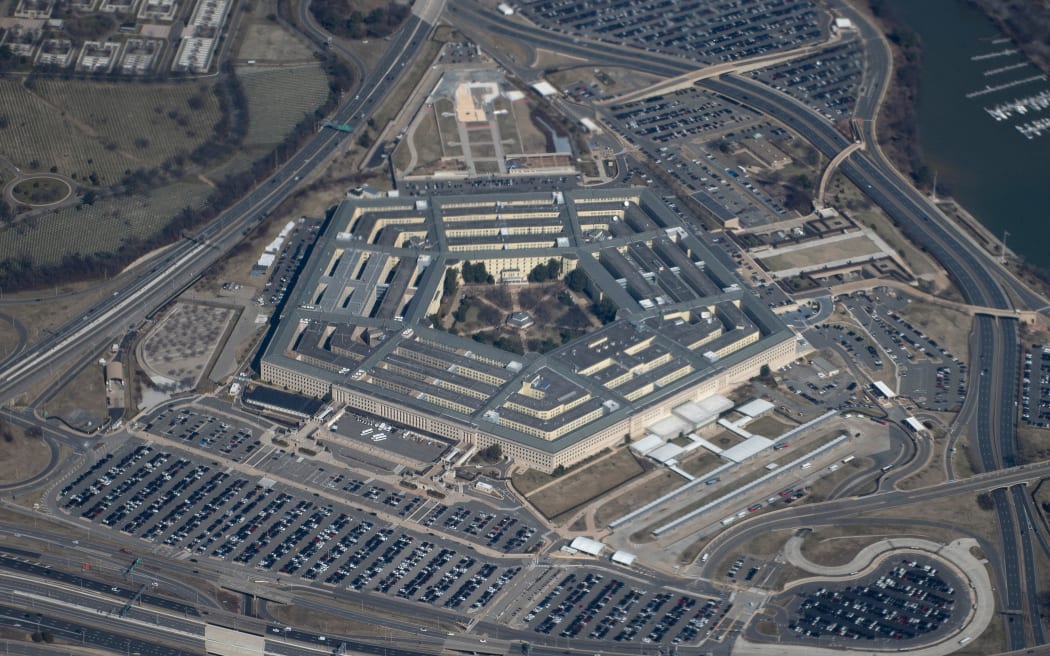 The Pentagon is seen from the air in Washington, DC, on March 2, 2022.