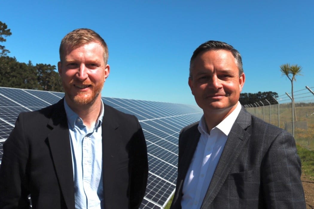 Thomas Nash, a councillor at the Greater Wellington Regional Council (left) and Green Party co-leader James Shaw.