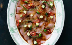 Trevally Sashimi with Truffle Ponzu