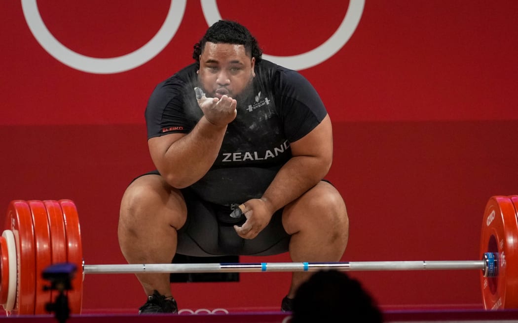 David Liti,  Men's weightlifting Tokyo 2020 Olympic Games. Wednesday 04 August 2021.