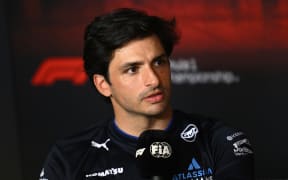 Carlos Sainz of Williams during a drivers press conference at Albert Park Circuit in Melbourne, March 13, 2025.
