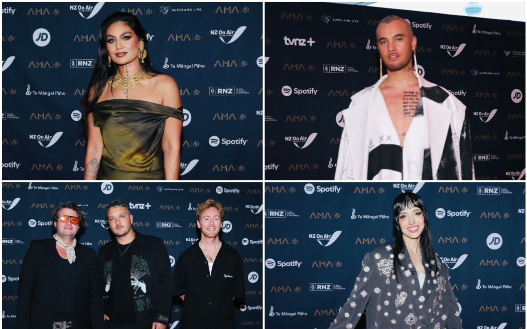 Stars arriving at the Aotearoa Music Awards.