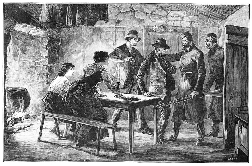 Moonlighters in a cabin in Castleisland, County Kerry, Ireland