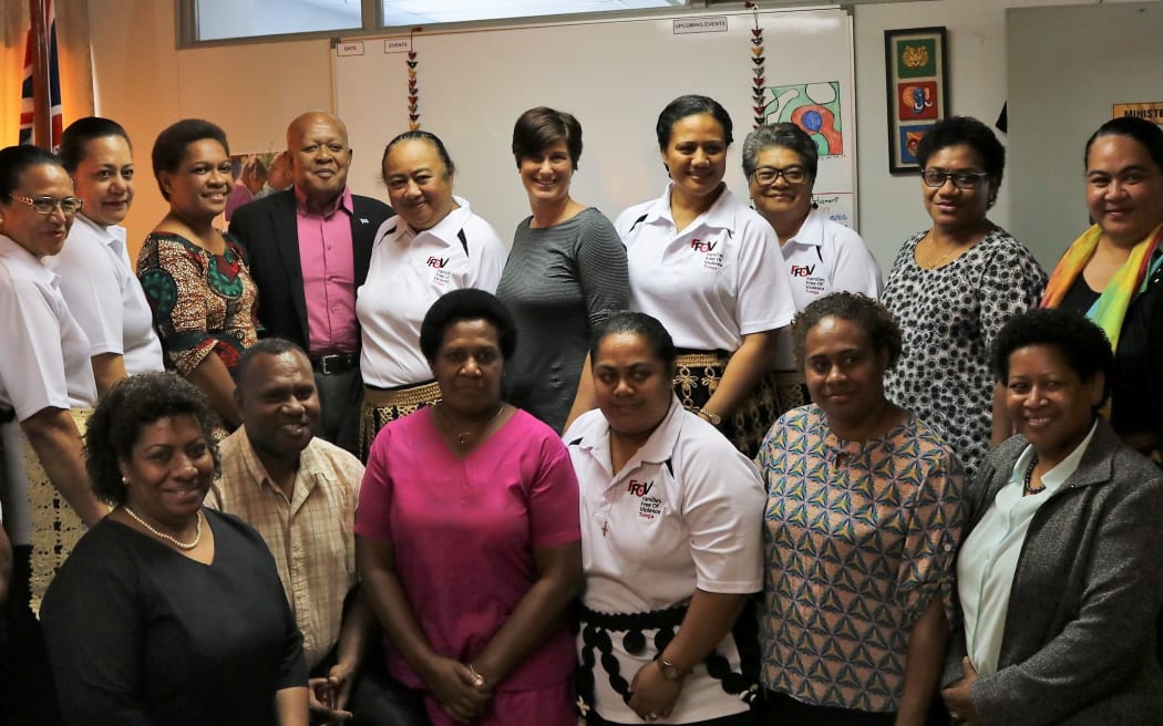 Anti-violence campaigners from Fiji and Tonga in Suva