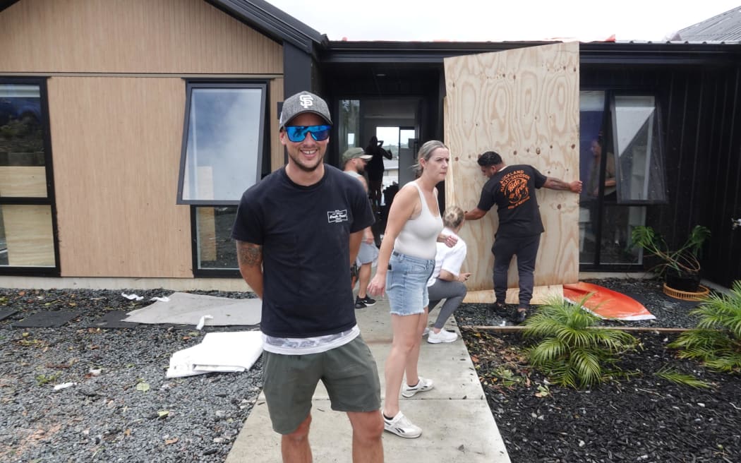 Nick Berthoud after the Mangawhai tornado, 26 January 2025.