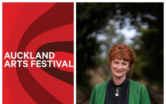 Shona McCullagh stands in front of greenery, wearing a green jacket and a pounamu