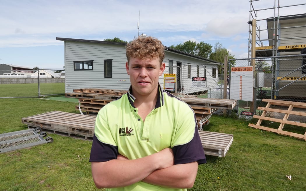 Sam McKerras says he'd be stuck in a classroom if not for the construction programme.