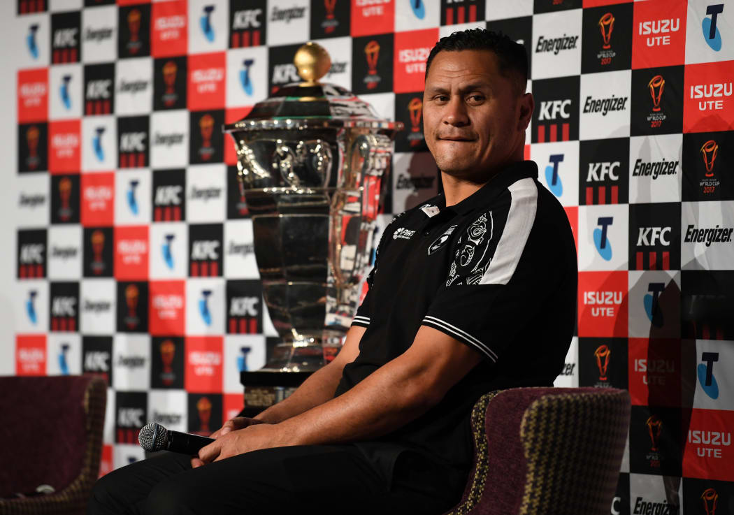 Kiwis coach David Kidwell at the Rugby League World Cup Media session, Brisbane.
