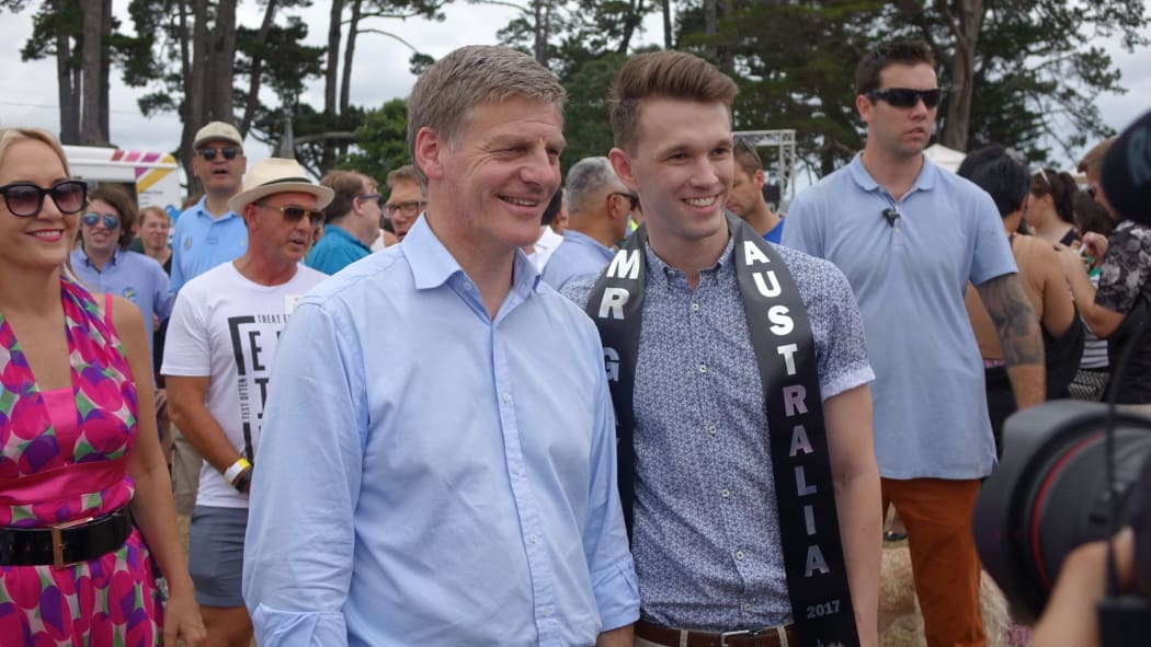Prime Minister Bill English at Big Gay Out in Auckland.
