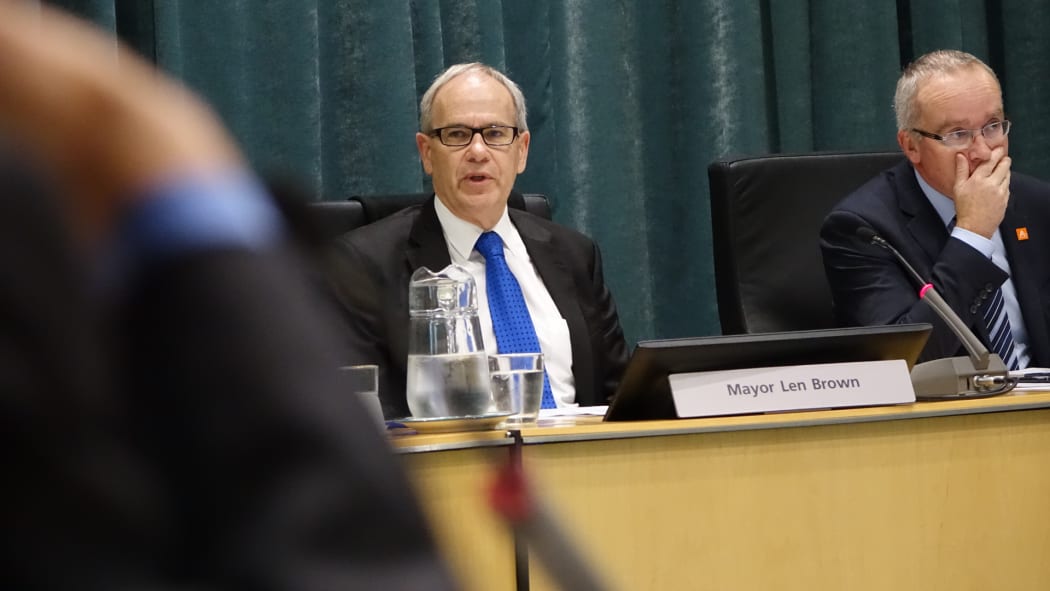 Len Brown at the Auckland Council meeting on Thursday 25 June.