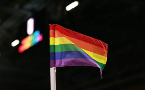 Rainbow flag.