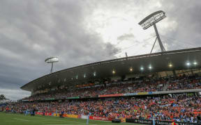 The Rugby Sevens at Waikato Stadium in Hamilton.