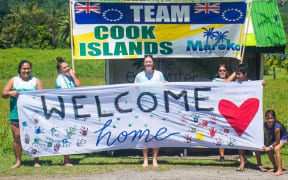 Members of the Cook Islands Olympic team are welcomed home to Rarotonga.