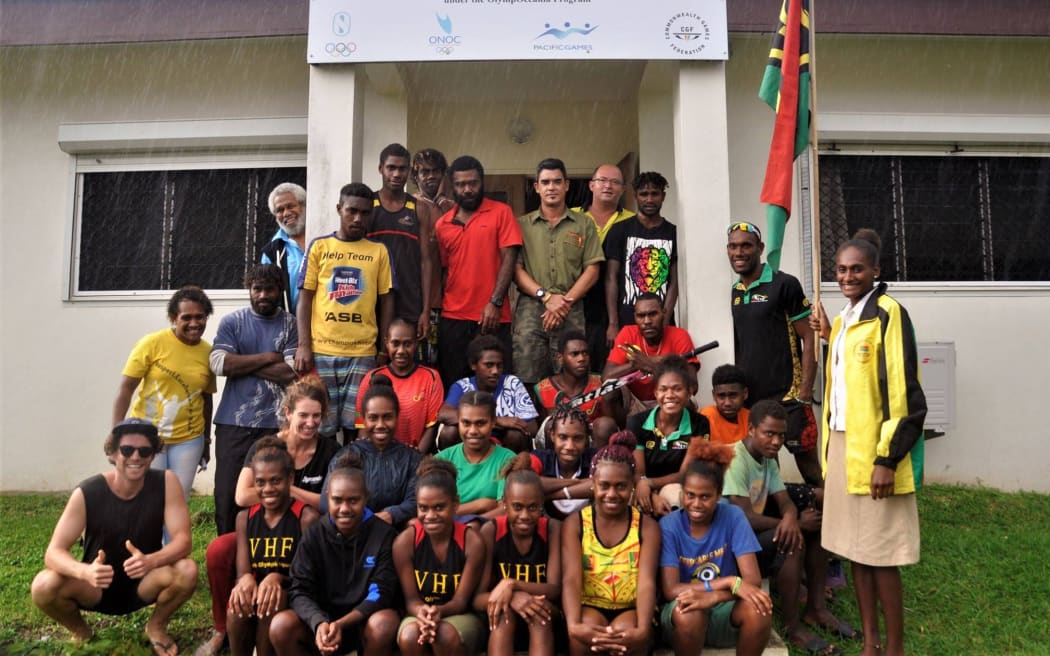 Vanuatu's Youth Olympic team before departing to Buenos Aires
