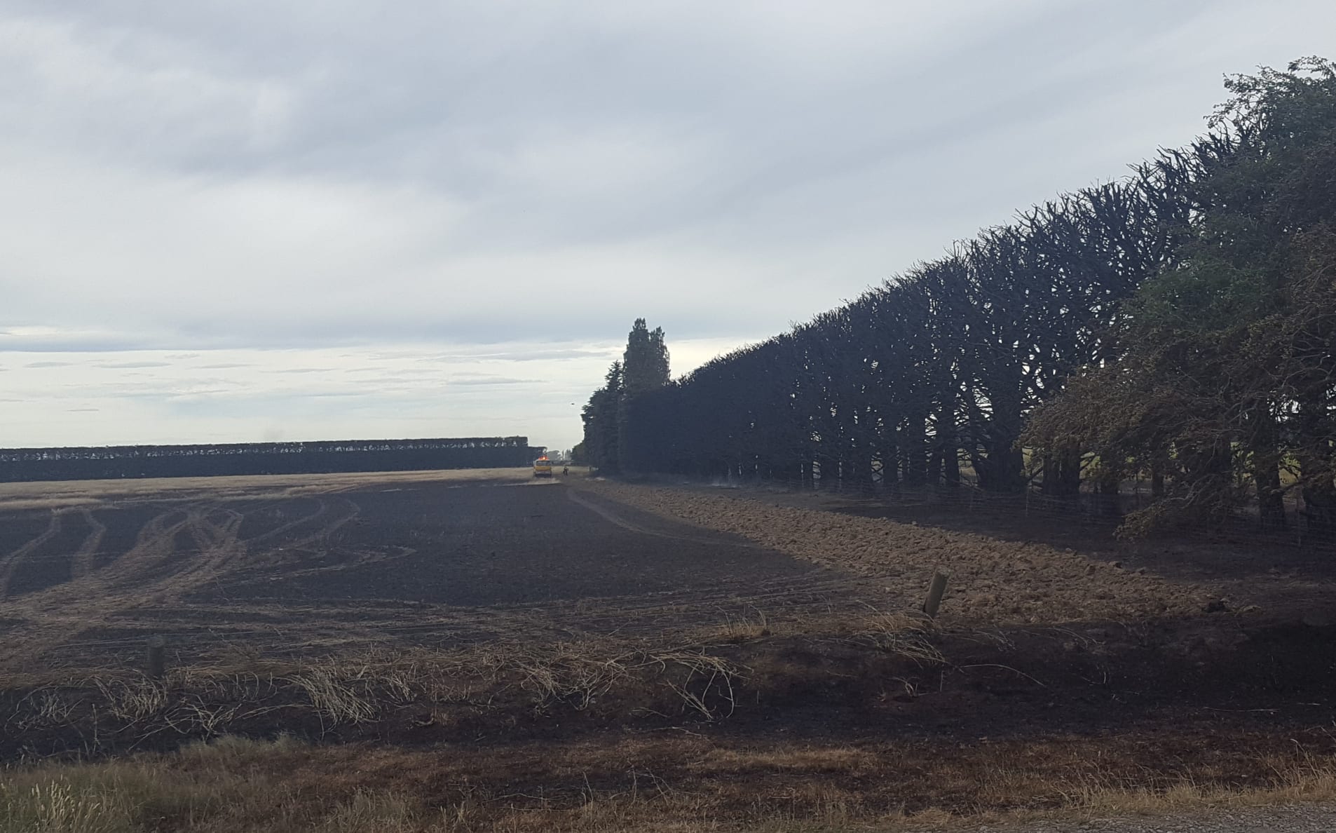 Damage caused by the fire on Christmas Day.