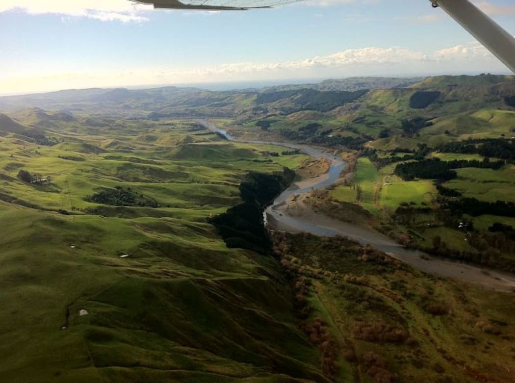 An aerial view of the Tukituki Valley in Hawke's Bay.