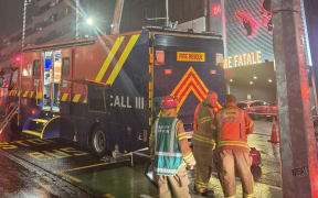 Fire and emergency services at the Hotel Grand Chancellor.