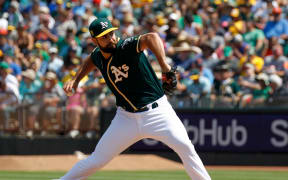 Oakland Athletics pitcher Lou Trivino