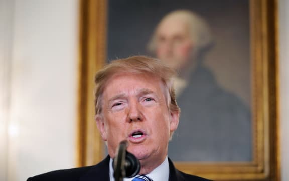 US President Donald Trump speaks from the White House about the Florida school shooting. "Our nation grieves with those who have lost loved ones in the shooting at the Marjory Stoneman Douglas High School in Parkland, Florida," he said.