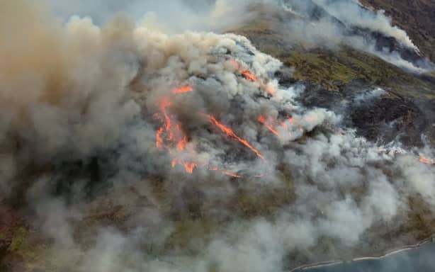 Firefighters tackling a large vegetation fire in Queenstown have stood down for the night.
