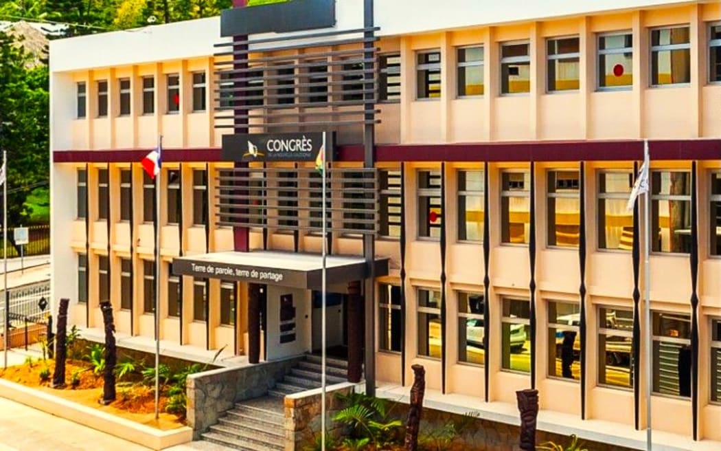 Front view of New Caledonia’s Congress building in Nouméa