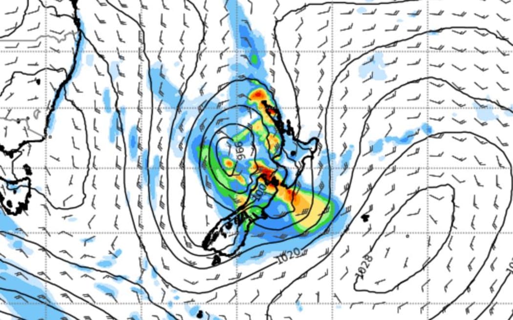 The tropical low is expected bring heavy rain in the centre of the country on Wednesday.