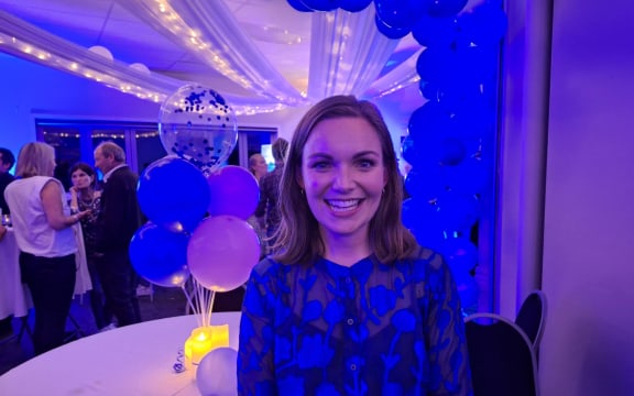 National candidate Katie Nimon at the East Pier Hotel in Napier.