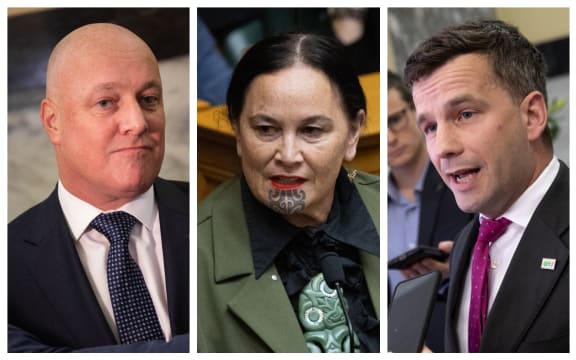 Christopher Luxon, Debbie Ngarewa-Packer  and David Seymour