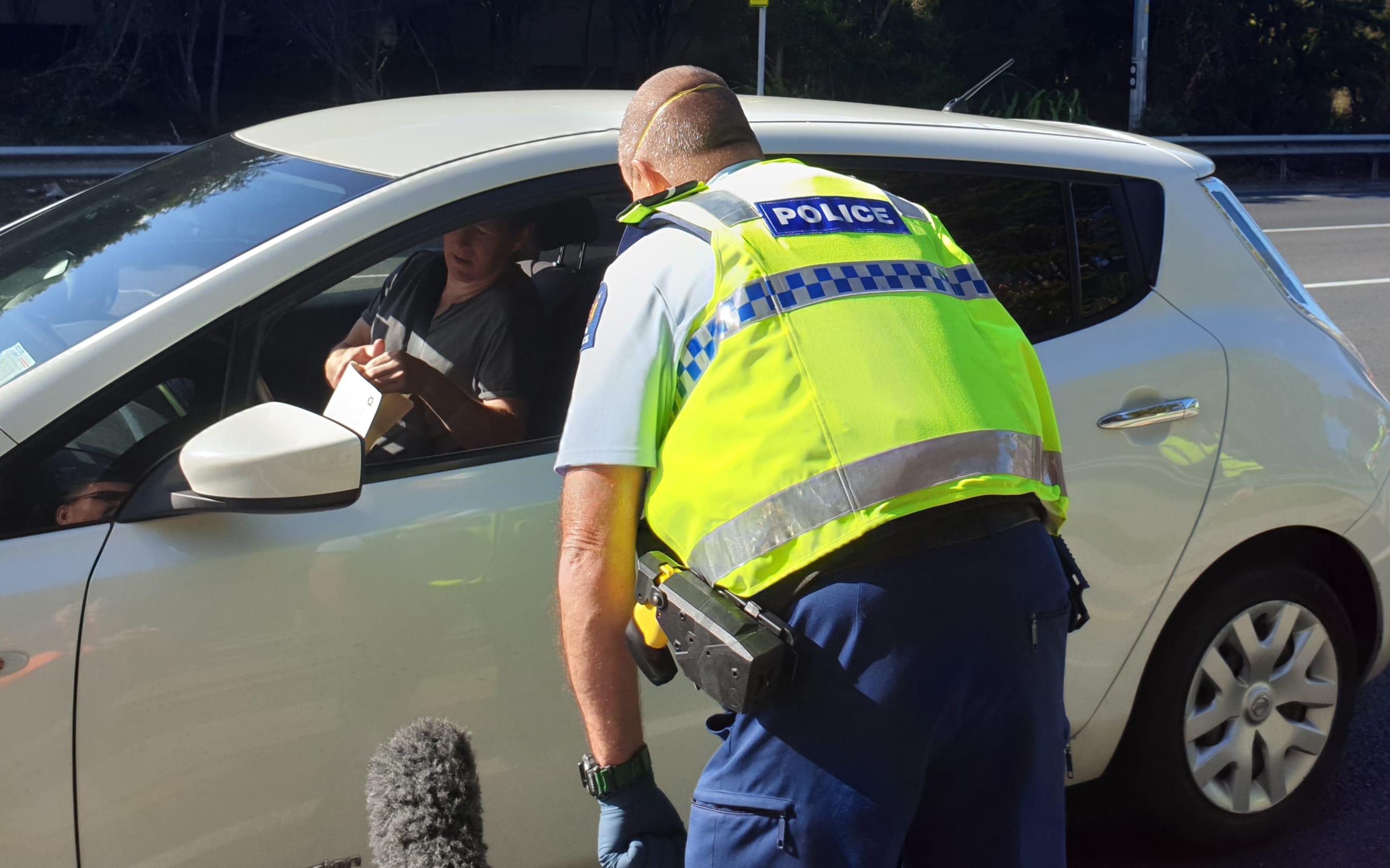 Police checkpoint on SH1 in Warkworth, north of Auckland